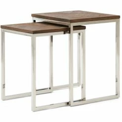 Riviera Maison Rivièra Maison Bushwick Beistelltische Im 2er-Set - 2er-Set - 40/45x38/40x50/55 Cm - Silberfarben 2 Riviera Maison Rivièra Maison Bushwick Beistelltische Im 2er-Set - 2er-Set - 40/45x38/40x50/55 Cm - Silberfarben -Lambert-shop unnamed file 368