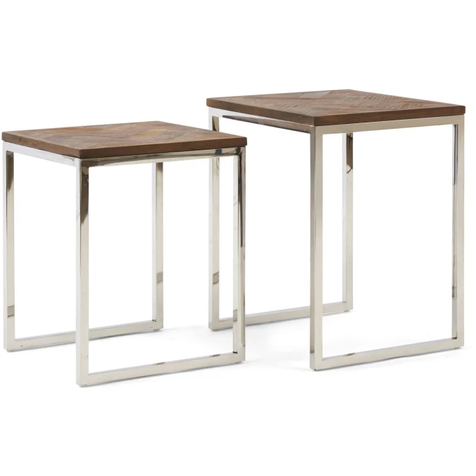 Rivièra Maison Bushwick Beistelltische im 2er-Set - 2er-Set - 40/45x38/40x50/55 cm - silberfarben Riviera Maison Rivièra Maison Bushwick Beistelltische Im 2er-Set - 2er-Set - 40/45x38/40x50/55 Cm - Silberfarben -Lambert-shop unnamed file 369