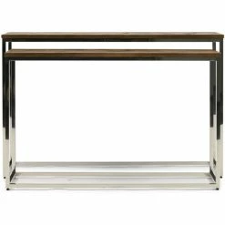 Riviera Maison Rivièra Maison Bushwick Beistelltische Im 2er-Set - 2er-Set - 110/120x30/30x70/78 Cm - Silberfarben