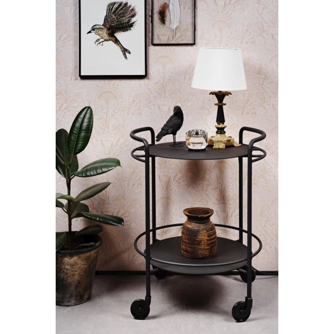 SACKit Serving Table Tabletttisch Auf Rädern - Ø 52 Cm - Höhe 68 Cm - Black 2 SACKit Serving Table Tabletttisch Auf Rädern - Ø 52 Cm - Höhe 68 Cm - Black – Bild 2