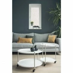 LEITMOTIV Thrill Beistelltisch - Höhe 52 Cm - Ø 42,5 Cm - Gold-white -Lambert-shop unnamed file 45