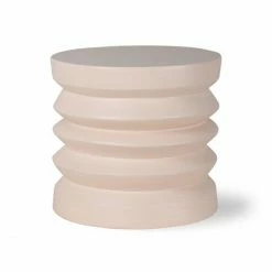 HK Living Stoneware Beistelltisch - 38x38x36 Cm - Cream