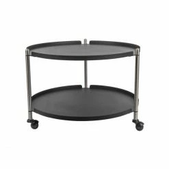 LEITMOTIV Thrill Kaffeetisch - Höhe 40 Cm - Ø 60 Cm - Nickel-black