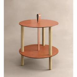 Lind DNA Strap Bull Tisch - 48x45,4 Cm - Cognac -Lambert-shop unnamed file 505