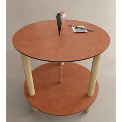 Lind DNA Strap Bull Tisch - 48x45,4 Cm - Cognac -Lambert-shop unnamed file 506