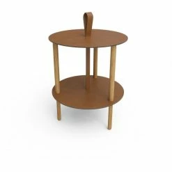 Lambert-shop 12 Lind DNA Strap Bull Tisch - 38x46 Cm - Black/nature/nature