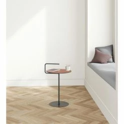 Lind DNA Pick-Up Jewel Alu Bull Tisch - Höhe: 50/62 Cm, Ø 38 Cm - Cognac/black -Lambert-shop unnamed file 537