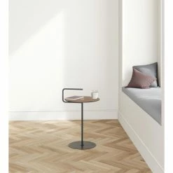 Lind DNA Pick-Up Jewel Alu Cloud Tisch - Höhe: 50/62 Cm, Ø 38 Cm - Black/brown -Lambert-shop unnamed file 542