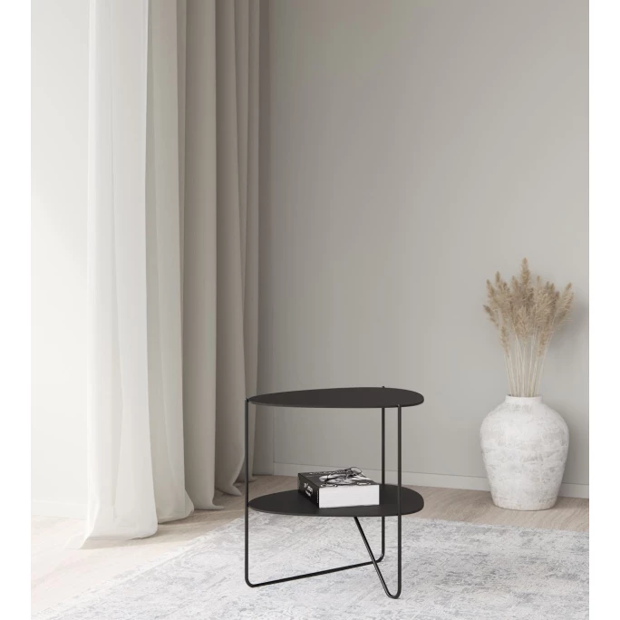 Lind DNA Curve Coffee Double Bull Tisch - 44x45x37 Cm - Black/black 2 Lind DNA Curve Coffee Double Bull Tisch - 44x45x37 Cm - Black/black – Bild 2