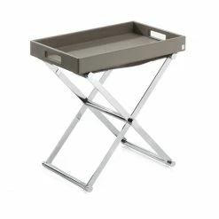 JOOP! HOMELINE Beistelltisch - 52x54,5x32 Cm - Grau-chrom