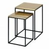 Lambert Akari Beistelltisch - Set - Set 30x30 Cm - Höhe 47 Cm / 36x36 Cm - Höhe 54 Cm - Schwarz/blattgold