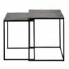 Lambert Lago Beistelltisch - Set - Set H 48 Cm - 35 X 35 Cm/H 52 Cm - 40 X 40 Cm - Schwarz/graphit