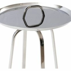 Riviera Maison Rivièra Maison Alicudi Beistelltisch - Ø 40 Cm - Höhe 57 Cm - Silberfarben -Lambert-shop unnamed file 645
