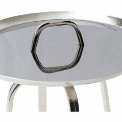 Riviera Maison Rivièra Maison Alicudi Beistelltisch - Ø 40 Cm - Höhe 57 Cm - Silberfarben -Lambert-shop unnamed file 646