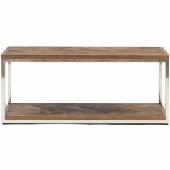 Riviera Maison Rivièra Maison Bushwick Couchtisch - 100x40x42 Cm - Silberfarben