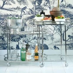 Riviera Maison Rivièra Maison Crosby Barwagen Im 2er-Set - 2er-Set 79x50x76 Cm - Silberfarben -Lambert-shop unnamed file 675