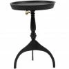 Riviera Maison Rivièra Maison Crosby Beistelltisch - Ø 40 Cm - Höhe 57 Cm - Schwarz