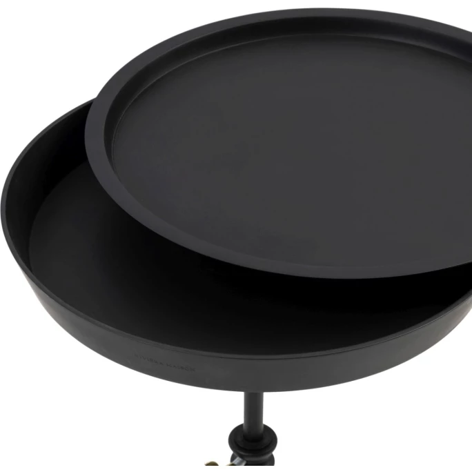 Riviera Maison Rivièra Maison Crosby Beistelltisch - Ø 40 Cm - Höhe 57 Cm - Schwarz 4 Riviera Maison Rivièra Maison Crosby Beistelltisch - Ø 40 Cm - Höhe 57 Cm - Schwarz – Bild 4