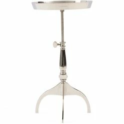 Riviera Maison Rivièra Maison Crosby Beistelltisch - Ø 40 Cm - Höhe 57 Cm - Silberfarben -Lambert-shop unnamed file 686