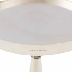Riviera Maison Rivièra Maison Crosby Beistelltisch - Ø 40 Cm - Höhe 57 Cm - Silberfarben -Lambert-shop unnamed file 689