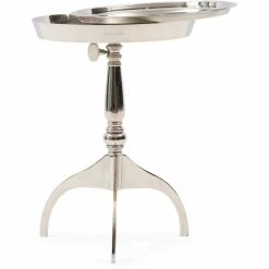 Riviera Maison Rivièra Maison Crosby Beistelltisch - Ø 40 Cm - Höhe 57 Cm - Silberfarben -Lambert-shop unnamed file 691