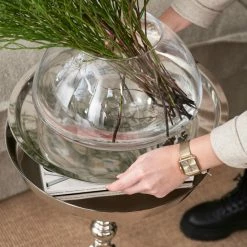 Riviera Maison Rivièra Maison Crosby Beistelltisch - Ø 40 Cm - Höhe 57 Cm - Silberfarben -Lambert-shop unnamed file 693