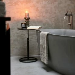 Riviera Maison Rivièra Maison Kris Beistelltisch - Ø 40 Cm - Höhe 53-84,5 Cm - Schwarz -Lambert-shop unnamed file 716