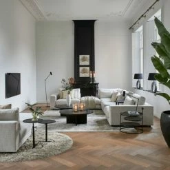 Riviera Maison Rivièra Maison Kris Beistelltisch - Ø 40 Cm - Höhe 53-84,5 Cm - Schwarz -Lambert-shop unnamed file 718