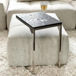 Riviera Maison Rivièra Maison Nomad Beistelltisch - 47x35x61 Cm - Schwarz -Lambert-shop unnamed file 738