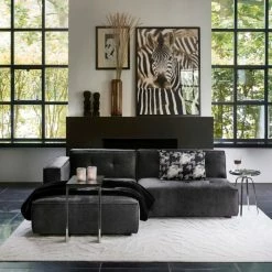 Riviera Maison Rivièra Maison Nomad Beistelltisch - 47x35x61 Cm - Schwarz -Lambert-shop unnamed file 744