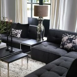 Riviera Maison Rivièra Maison Nomad Couchtisch - 100x40x42 Cm - Schwarz -Lambert-shop unnamed file 751