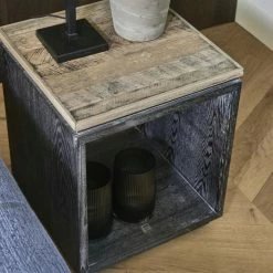 Riviera Maison Rivièra Maison Saratoga Hills Beistelltisch - 45x45x55 Cm - Braun -Lambert-shop unnamed file 780