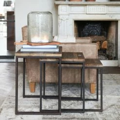 Riviera Maison Rivièra Maison Shelter Island Beistelltische Im 3er-Set - 3er-Set - 33/41/41x40x44/49/55 Cm - Black -Lambert-shop unnamed file 783