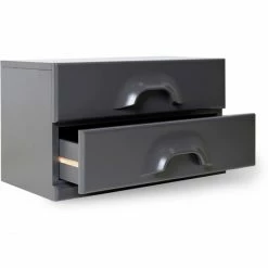 HK Living Nachttisch Mit 2 Schubladen - 60x35x35,2 Cm - Charcoal -Lambert-shop unnamed file 80