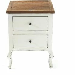 Riviera Maison Rivièra Maison Driftwood Nachttisch - 50x45x58 Cm - Weiß