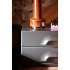 HK Living Nachttisch Mit 2 Schubladen - 60x35x35,2 Cm - Charcoal -Lambert-shop unnamed file 82