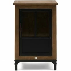 Riviera Maison Rivièra Maison The Hoxton Nachttisch Left - 48x37x75 Cm - Left - Schwarz