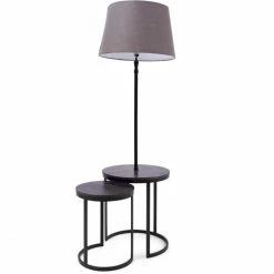 Riviera Maison Rivièra Maison Bedford Avenue Stehlampe Mit Beistelltischen - Ø 51 Cm - Höhe 152 Cm - Schwarz -Lambert-shop unnamed file 864
