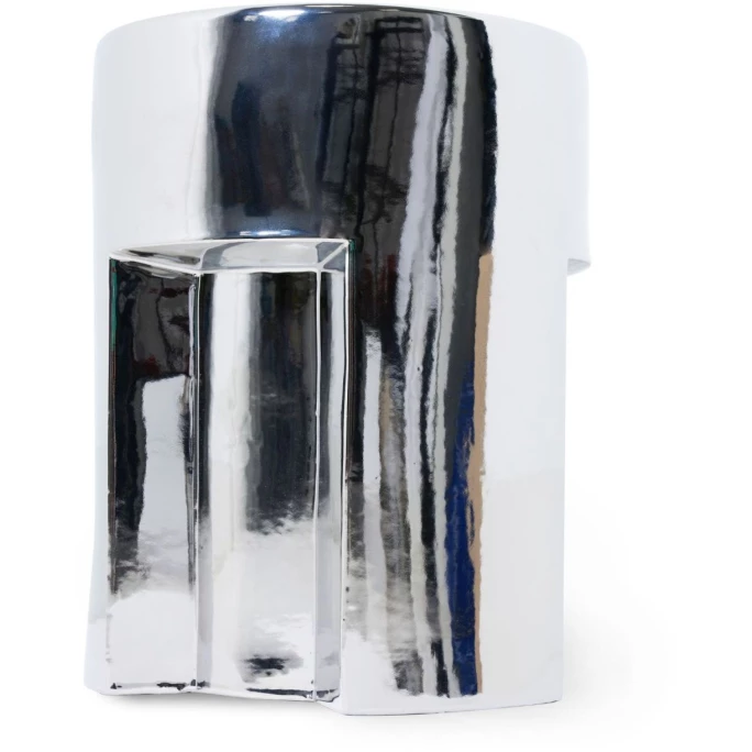 HK Living Stoneware Beistelltisch - Ø 35 Cm - 35x35x45 Cm - Chrome Electroplating 5 HK Living Stoneware Beistelltisch - Ø 35 Cm - 35x35x45 Cm - Chrome Electroplating – Bild 5